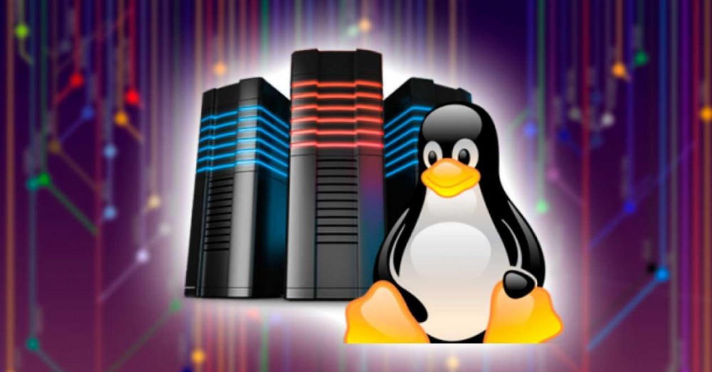 сервера и эмблема дистрибутива Linux Убунту